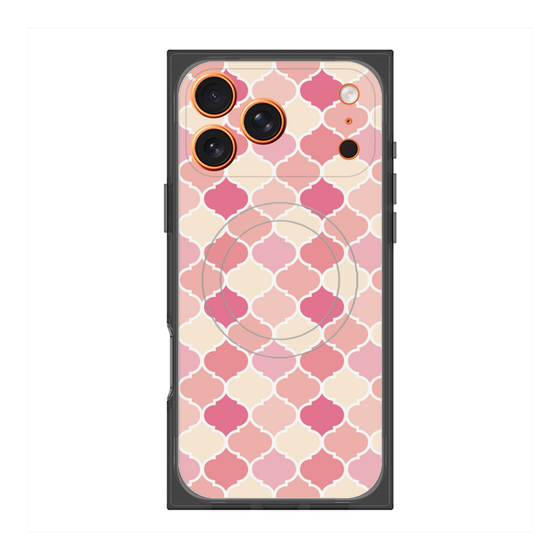 プレミアムスクエアケース with MagSafe［ Moroccan1 color - Pink ］