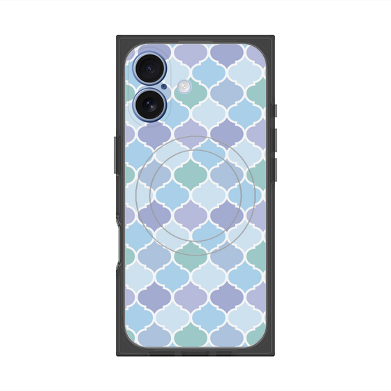 プレミアムスクエアケース with MagSafe［ Moroccan1 color - Blue ］
