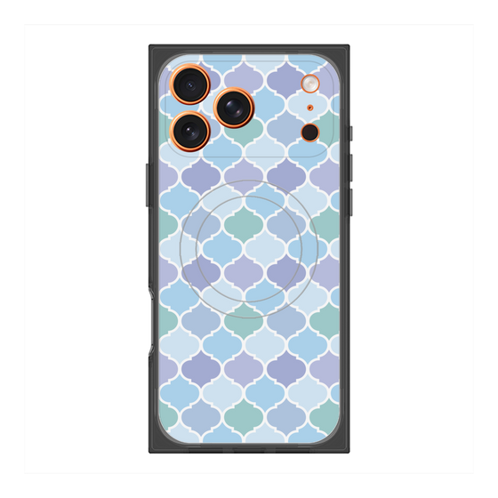 プレミアムスクエアケース with MagSafe［ Moroccan1 color - Blue ］