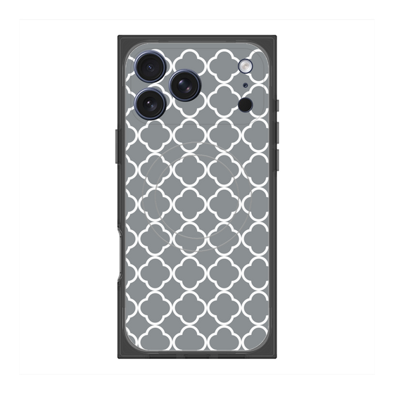 プレミアムスクエアケース with MagSafe［ Moroccan2 - Gray ］
