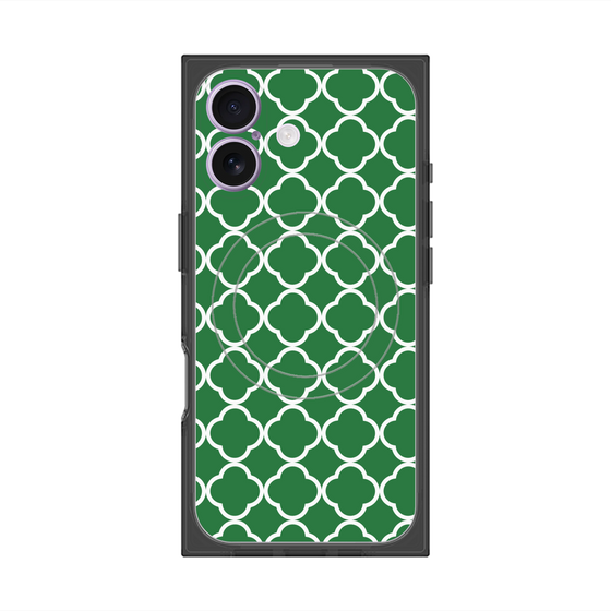プレミアムスクエアケース with MagSafe［ Moroccan2 - Green ］
