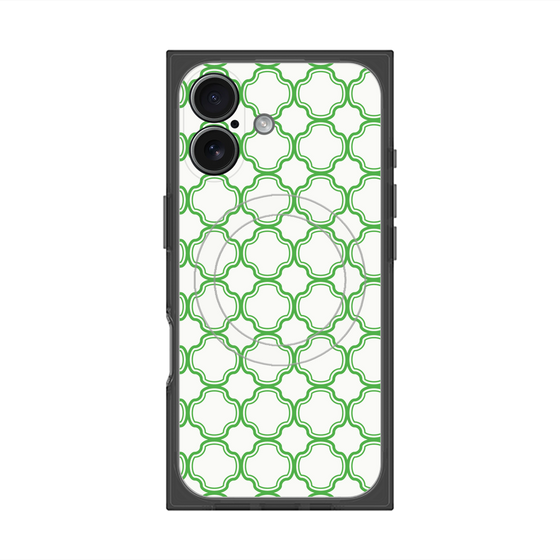 プレミアムスクエアケース with MagSafe［ Moroccan3 - Green ］