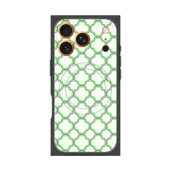 プレミアムスクエアケース with MagSafe［ Moroccan3 - Green ］