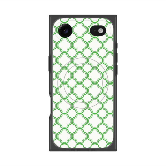 プレミアムスクエアケース with MagSafe［ Moroccan3 - Green ］