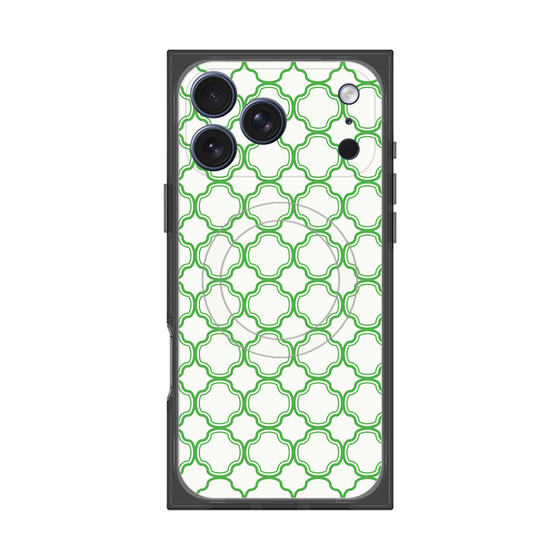 プレミアムスクエアケース with MagSafe［ Moroccan3 - Green ］
