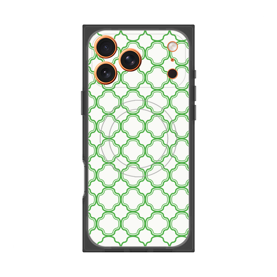 プレミアムスクエアケース with MagSafe［ Moroccan3 - Green ］