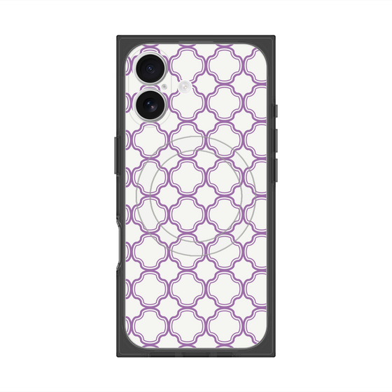 プレミアムスクエアケース with MagSafe［ Moroccan3 - Purple ］
