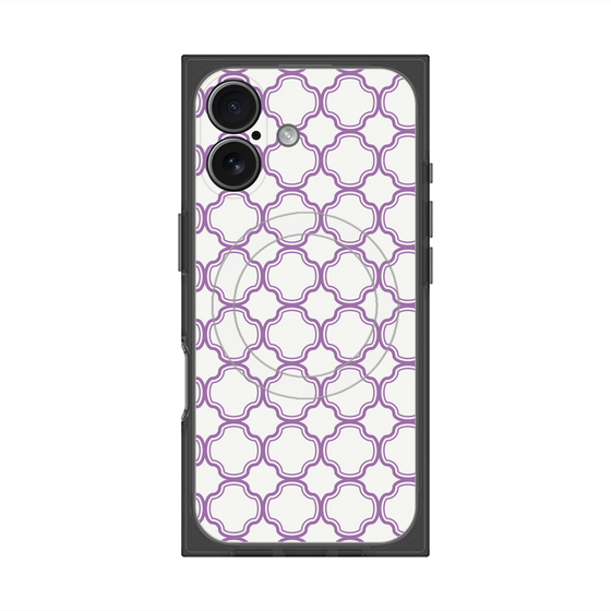 プレミアムスクエアケース with MagSafe［ Moroccan3 - Purple ］