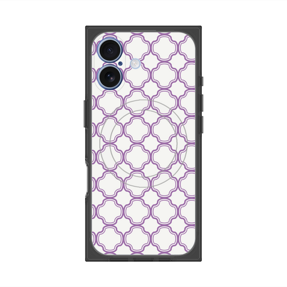 プレミアムスクエアケース with MagSafe［ Moroccan3 - Purple ］