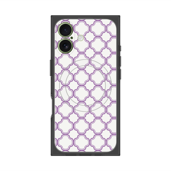 プレミアムスクエアケース with MagSafe［ Moroccan3 - Purple ］