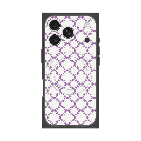 プレミアムスクエアケース with MagSafe［ Moroccan3 - Purple ］