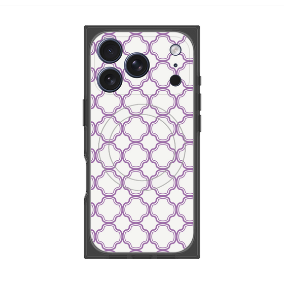 プレミアムスクエアケース with MagSafe［ Moroccan3 - Purple ］