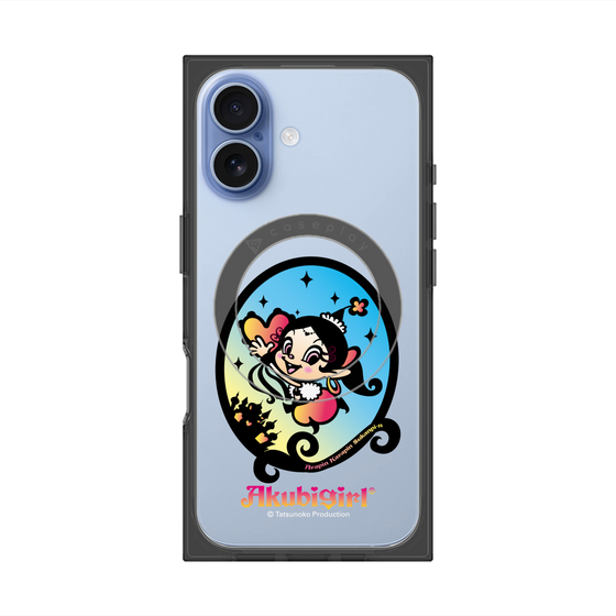 プレミアムスクエアケース with MagSafe［ アクビガール - オーバル ］