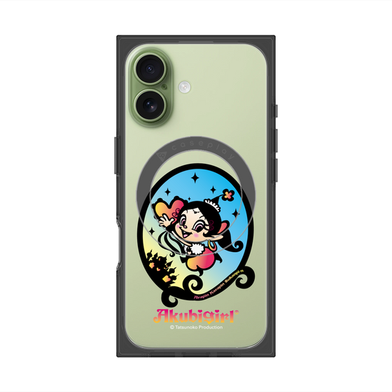 プレミアムスクエアケース with MagSafe［ アクビガール - オーバル ］