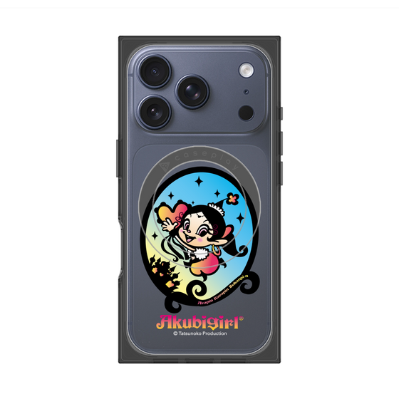 プレミアムスクエアケース with MagSafe［ アクビガール - オーバル ］