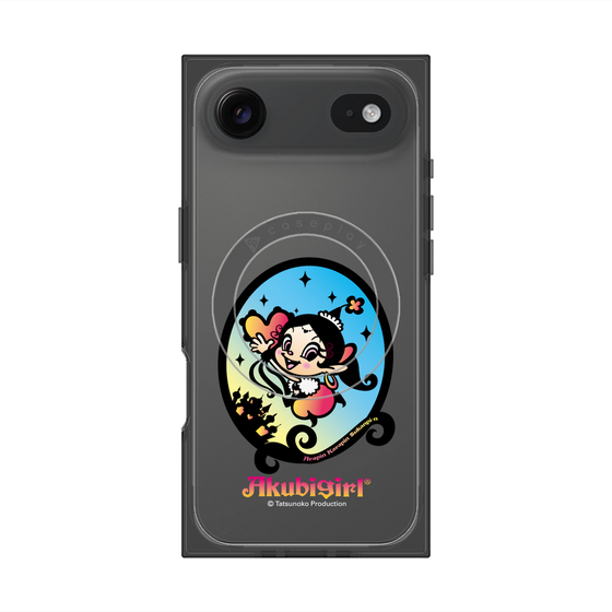 プレミアムスクエアケース with MagSafe［ アクビガール - オーバル ］
