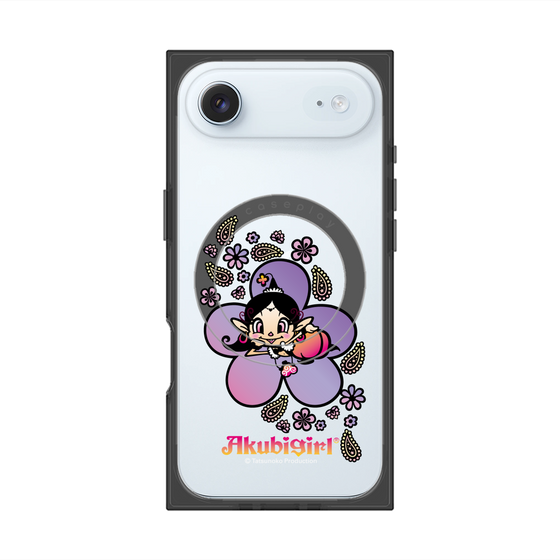 プレミアムスクエアケース with MagSafe［ アクビガール - フラワー ］