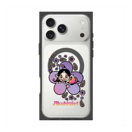 プレミアムスクエアケース with MagSafe［ アクビガール - フラワー ］