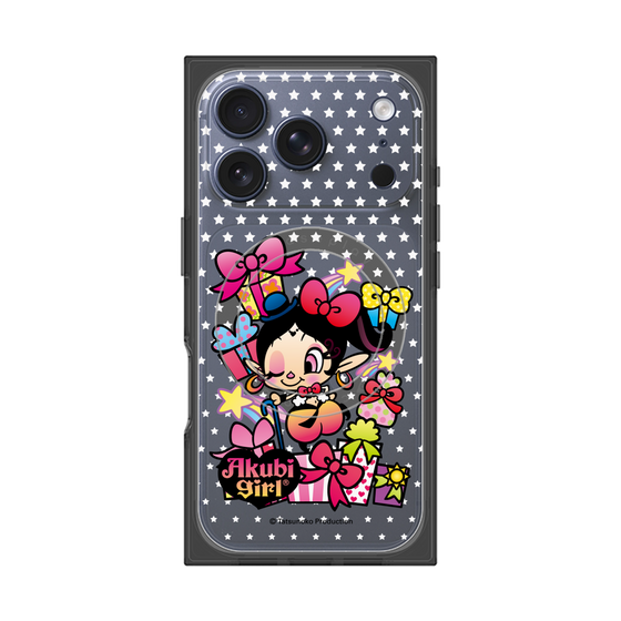プレミアムスクエアケース with MagSafe［ アクビガール - プレゼントリボン ］