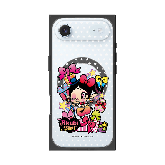 プレミアムスクエアケース with MagSafe［ アクビガール - プレゼントリボン ］