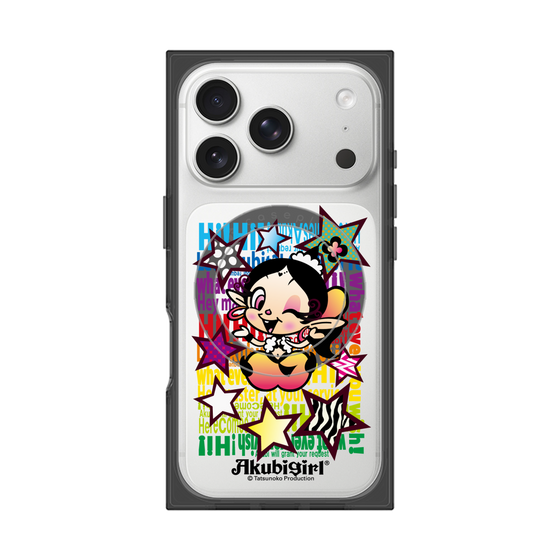 プレミアムスクエアケース with MagSafe［ アクビガール - スター ］