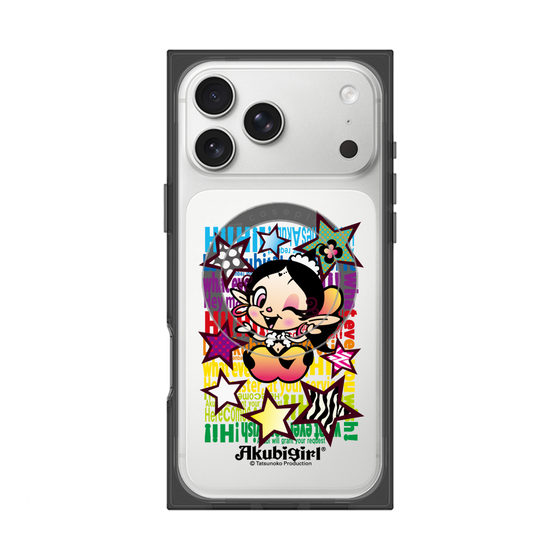 プレミアムスクエアケース with MagSafe［ アクビガール - スター ］