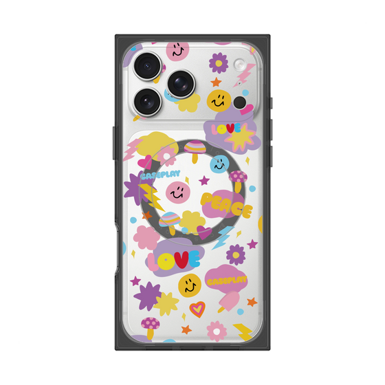 プレミアムスクエアケース with MagSafe［ オリジナル - LOVE & PEACE ］