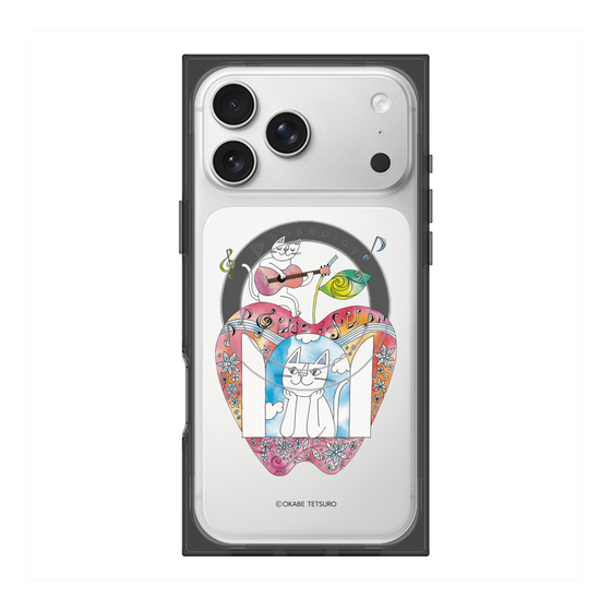 プレミアムスクエアケース with MagSafe［ おかべてつろう - きみの心が聴こえてくるよ ］