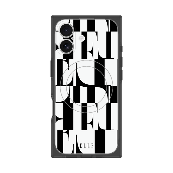 プレミアムスクエアケース with MagSafe［ ELLE - カットロゴ ］