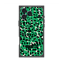 プレミアムスクエアケース with MagSafe［ ELLEgirl - レオパード - Green ］