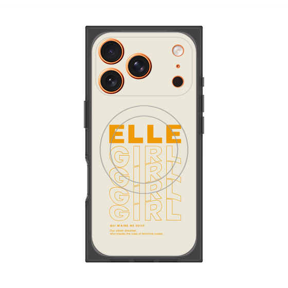 プレミアムスクエアケース with MagSafe［ ELLEgirl - ロゴ ］