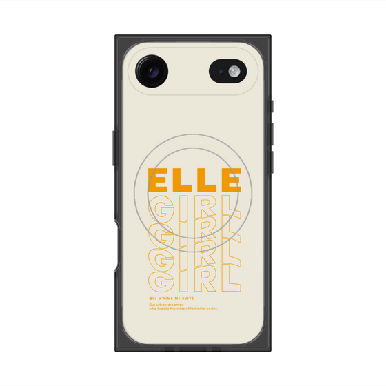 プレミアムスクエアケース with MagSafe［ ELLEgirl - ロゴ ］