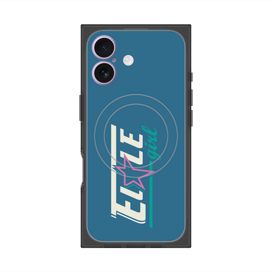 プレミアムスクエアケース with MagSafe［ ELLEgirl - レトロロゴ ］