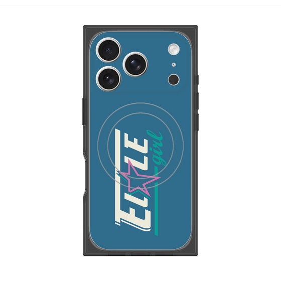 プレミアムスクエアケース with MagSafe［ ELLEgirl - レトロロゴ ］