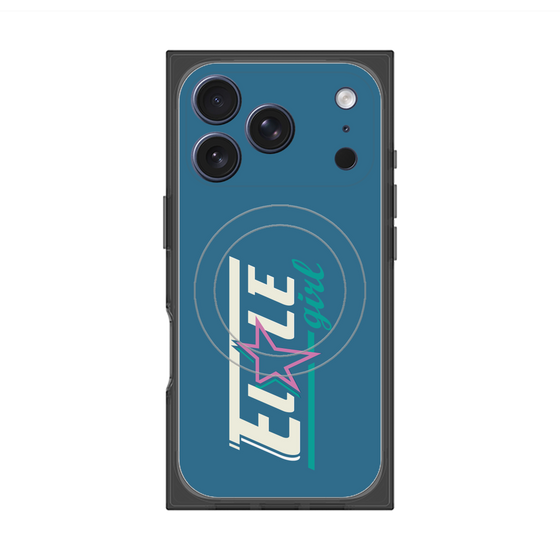 プレミアムスクエアケース with MagSafe［ ELLEgirl - レトロロゴ ］