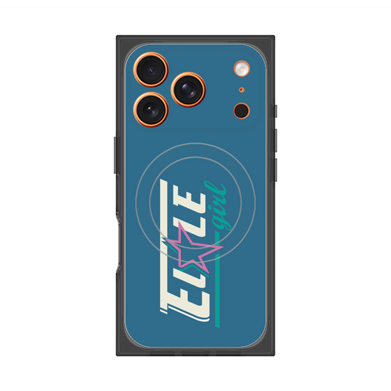 プレミアムスクエアケース with MagSafe［ ELLEgirl - レトロロゴ ］