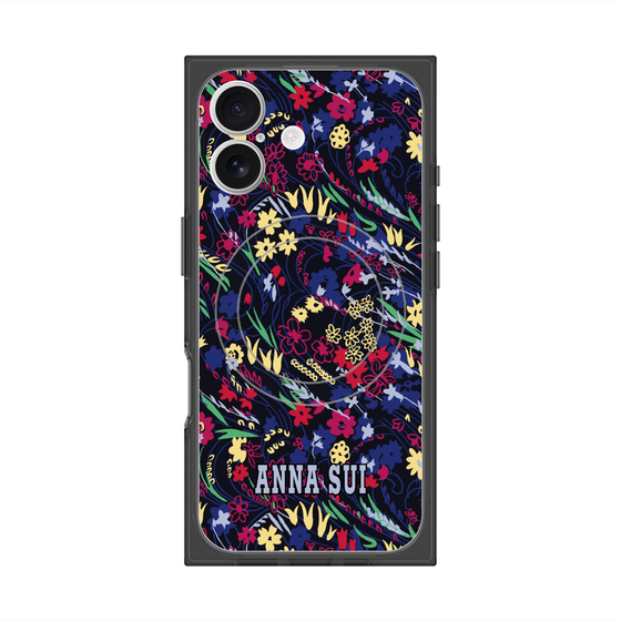 プレミアムスクエアケース with MagSafe［ ANNA SUI - スワーリングフワラー ］