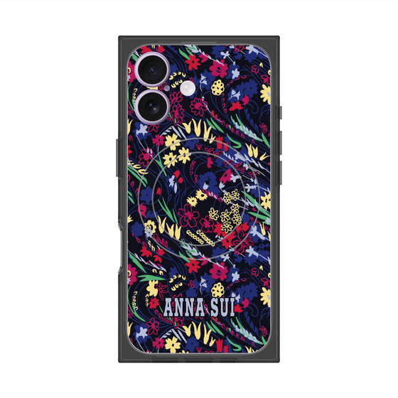 プレミアムスクエアケース with MagSafe［ ANNA SUI - スワーリングフワラー ］