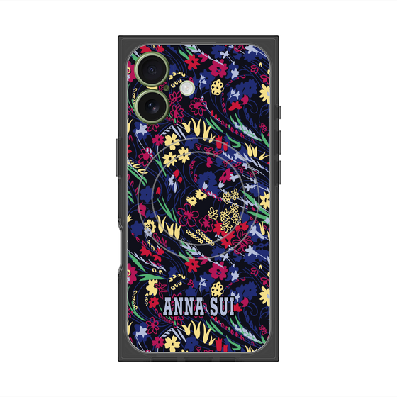 プレミアムスクエアケース with MagSafe［ ANNA SUI - スワーリングフワラー ］