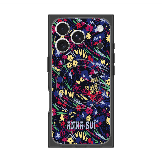 プレミアムスクエアケース with MagSafe［ ANNA SUI - スワーリングフワラー ］