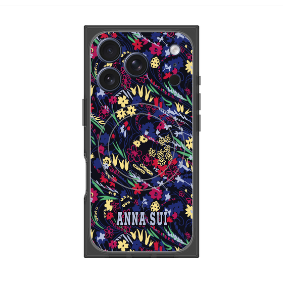 プレミアムスクエアケース with MagSafe［ ANNA SUI - スワーリングフワラー ］
