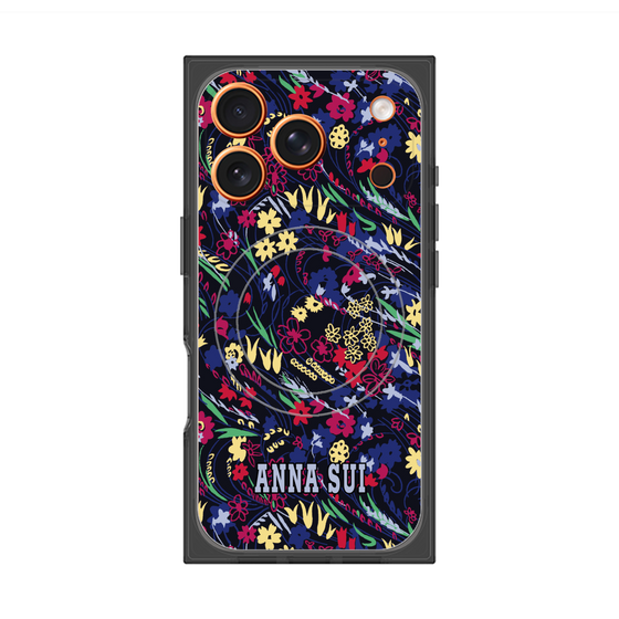 プレミアムスクエアケース with MagSafe［ ANNA SUI - スワーリングフワラー ］