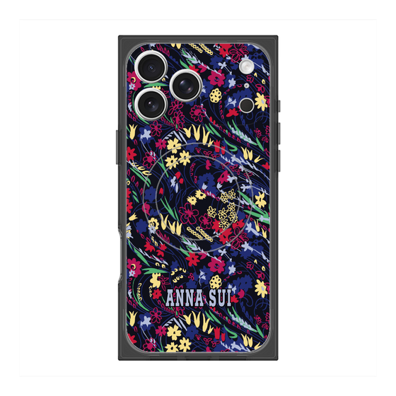 プレミアムスクエアケース with MagSafe［ ANNA SUI - スワーリングフワラー ］