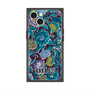 プレミアムスクエアケース with MagSafe［ ANNA SUI - ガーデンフワラー - シアン ］
