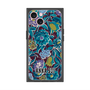 プレミアムスクエアケース with MagSafe［ ANNA SUI - ガーデンフワラー - シアン ］