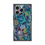 プレミアムスクエアケース with MagSafe［ ANNA SUI - ガーデンフワラー - シアン ］