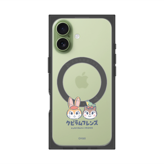 プレミアムスクエアケース with MagSafe［ クピラムフレンズ - ロゴ - 仲良し ］
