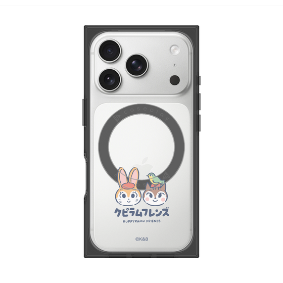 プレミアムスクエアケース with MagSafe［ クピラムフレンズ - ロゴ - 仲良し ］
