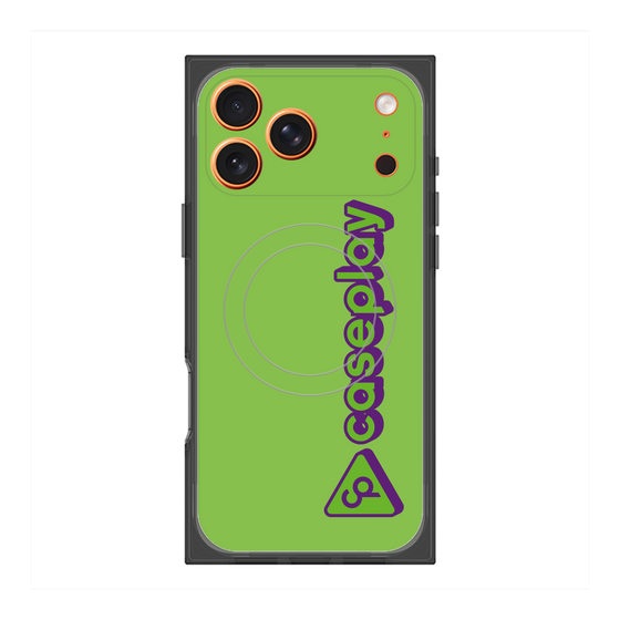 プレミアムスクエアケース with MagSafe［ オリジナル - CASEPLAYロゴタイプ - グリーン ］