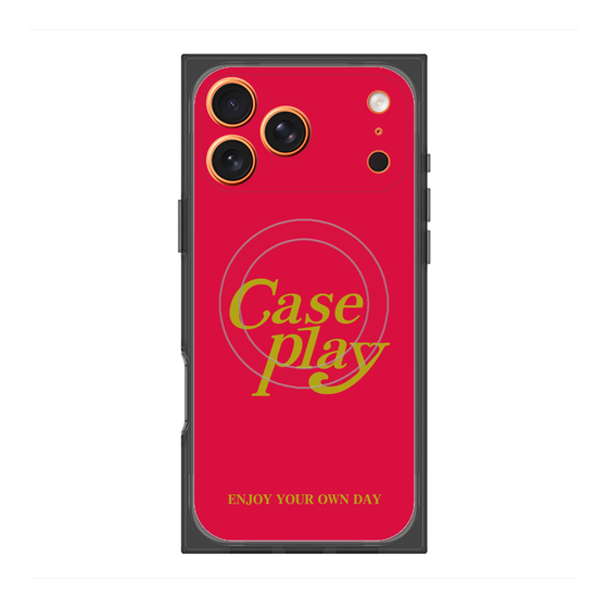 プレミアムスクエアケース with MagSafe［ オリジナル - ENJOY YOUR OWN DAY - レッド ］